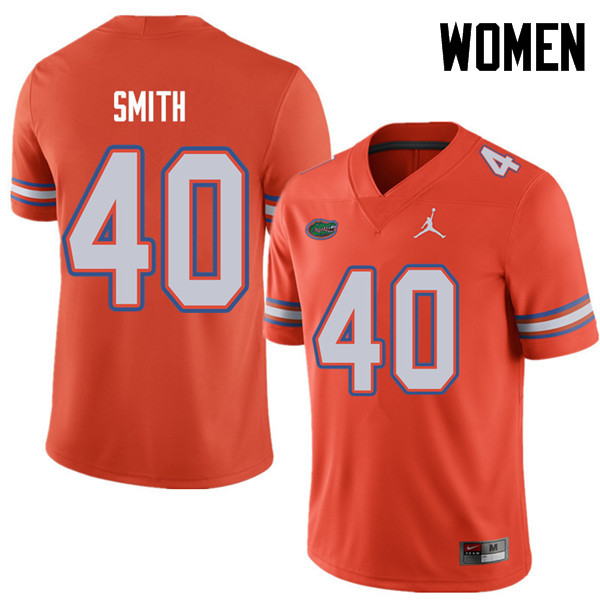 Jordan Brand Women #40 Nick Smith Florida Gators College Football Jerseys Sale-Orange - Click Image to Close